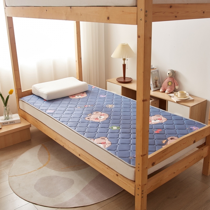 91家纺网 家纺一手货源 找家纺 迪乐妮 2024AB双面可用藤席凉席夹棉床褥地垫成人款 灰熊