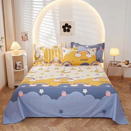 91家纺网 家纺一手货源 找家纺 （总）钰伶 2025新款全棉13372印花纯棉单床单