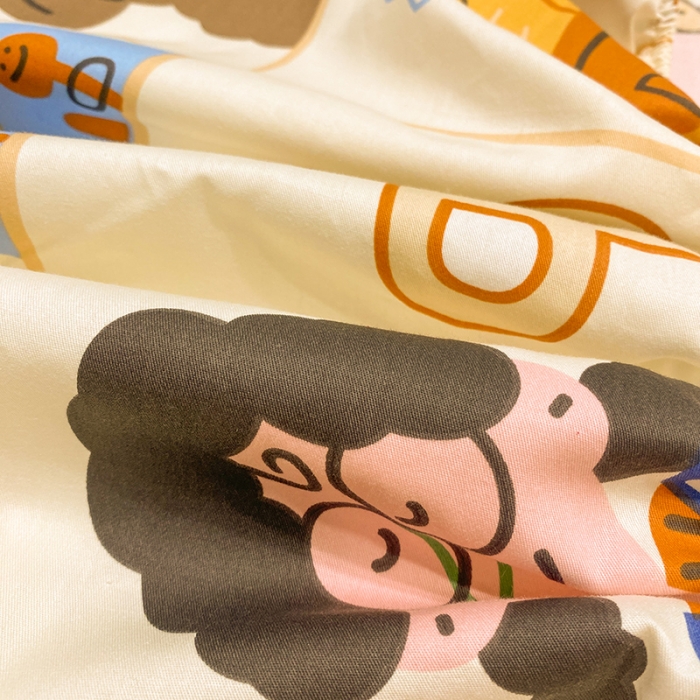 91家纺网 家纺一手货源 找家纺 简宜家居 2023新款全棉A版卡通印花床单 乐享生活