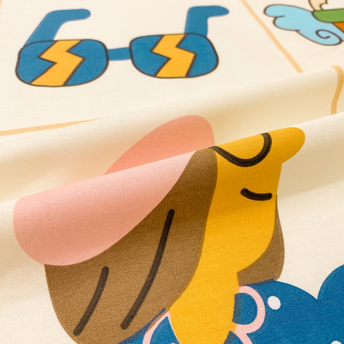 91家纺网 家纺一手货源 找家纺 简宜家居 2023新款全棉A版卡通印花床单 乐享生活