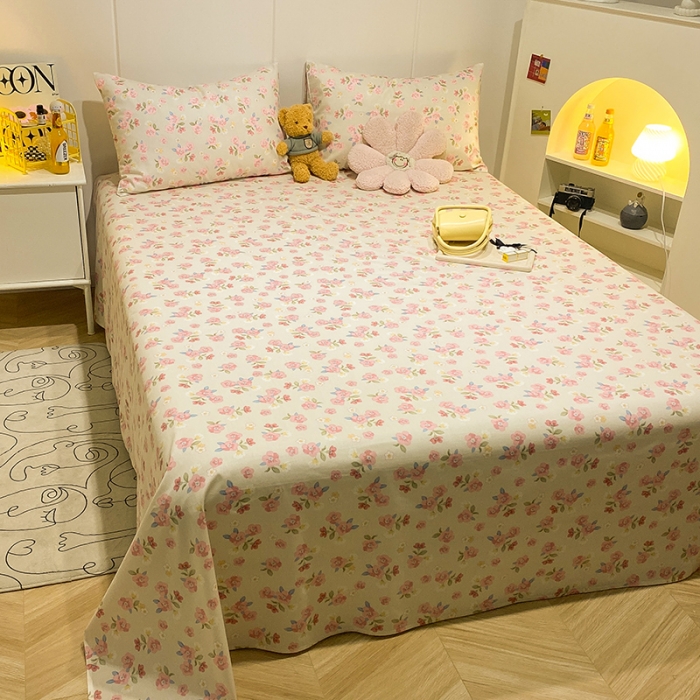 91家纺网 家纺一手货源 找家纺 简宜家居 2023新款全棉A版卡通印花床单 艾琳娜