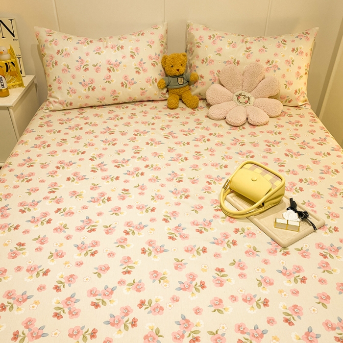 91家纺网 家纺一手货源 找家纺 简宜家居 2023新款全棉A版卡通印花床单 艾琳娜