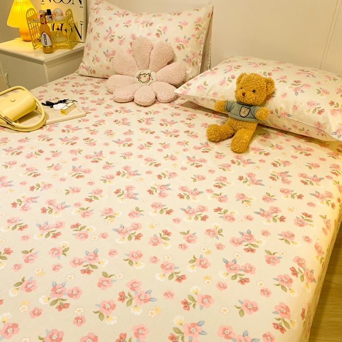 91家纺网 家纺一手货源 找家纺 简宜家居 2023新款全棉A版卡通印花床单 艾琳娜