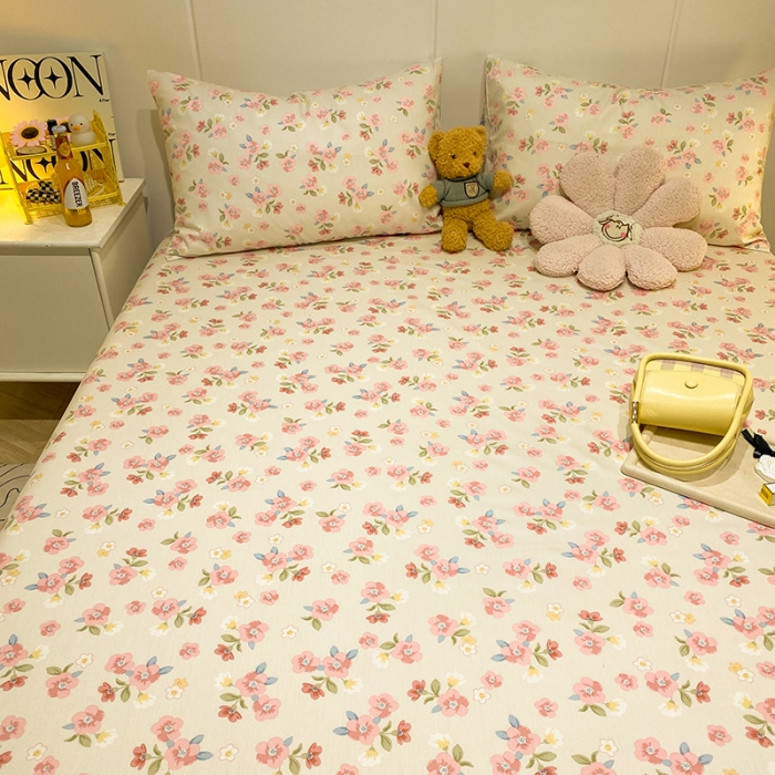 91家纺网 家纺一手货源 找家纺 简宜家居 2023新款全棉A版卡通印花床单 艾琳娜