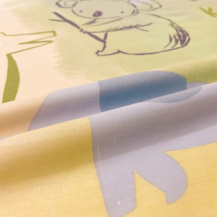 91家纺网 家纺一手货源 找家纺 简宜家居 2023新款全棉A版卡通印花床单 欢乐动物园