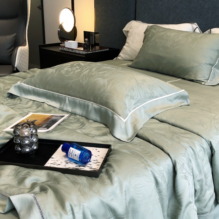 91家纺网 家纺一手货源 找家纺 （总）涞澳  天丝提花夏被&amp;夏被四件套