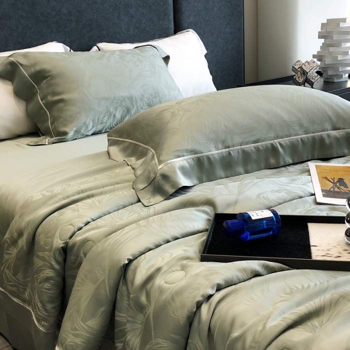 91家纺网 家纺一手货源 找家纺 （总）涞澳  天丝提花夏被&amp;夏被四件套