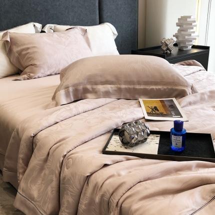 涞澳  天丝提花夏被&amp;夏被四件套 安娜-香槟