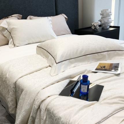 涞澳  天丝提花夏被&amp;夏被四件套 观夏-白