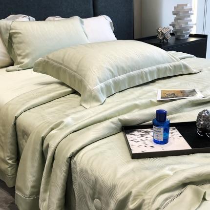 涞澳  天丝提花夏被&amp;夏被四件套 麦格-绿