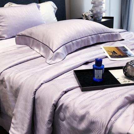 涞澳  天丝提花夏被&amp;夏被四件套 麦格-雪青