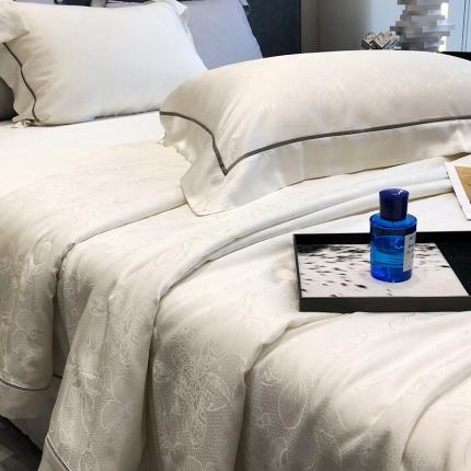 涞澳  天丝提花夏被&amp;夏被四件套 米罗-白