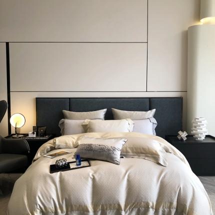 2023新款天丝棉四件套--温莎系列 温莎-黄绿