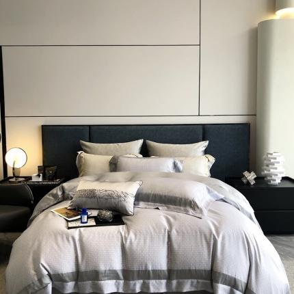 2023新款天丝棉四件套--温莎系列 温莎-灰