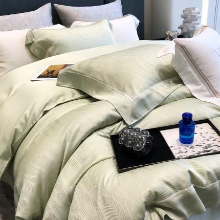 涞澳家纺  2023新款天丝提花四件套 麦格-绿