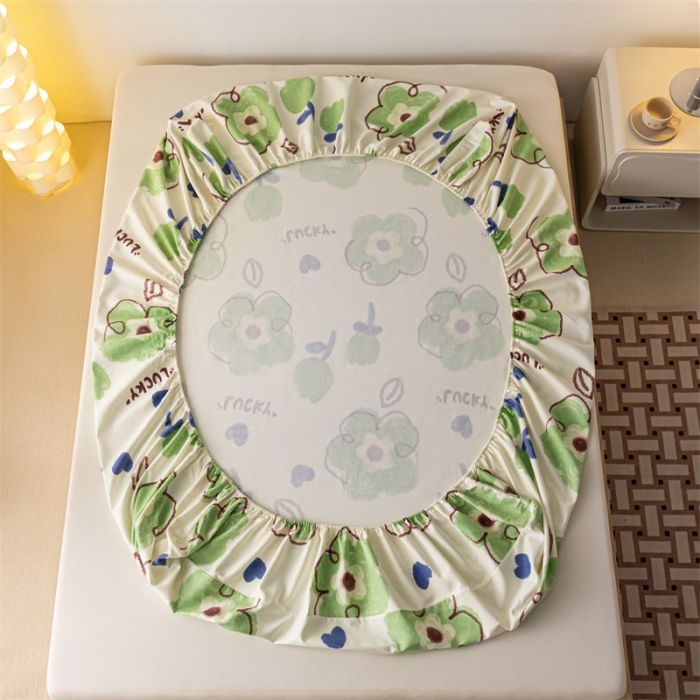 91家纺网 家纺一手货源 找家纺 蓝巢家纺 2023新款A类母婴级四季可用全棉老粗布单品系列单床笠 简笔画