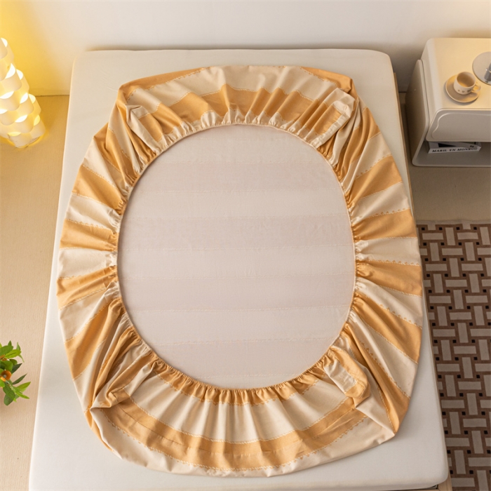 91家纺网 家纺一手货源 找家纺 蓝巢家纺 2023新款A类母婴级四季可用全棉老粗布单品系列单床笠 旷野桔