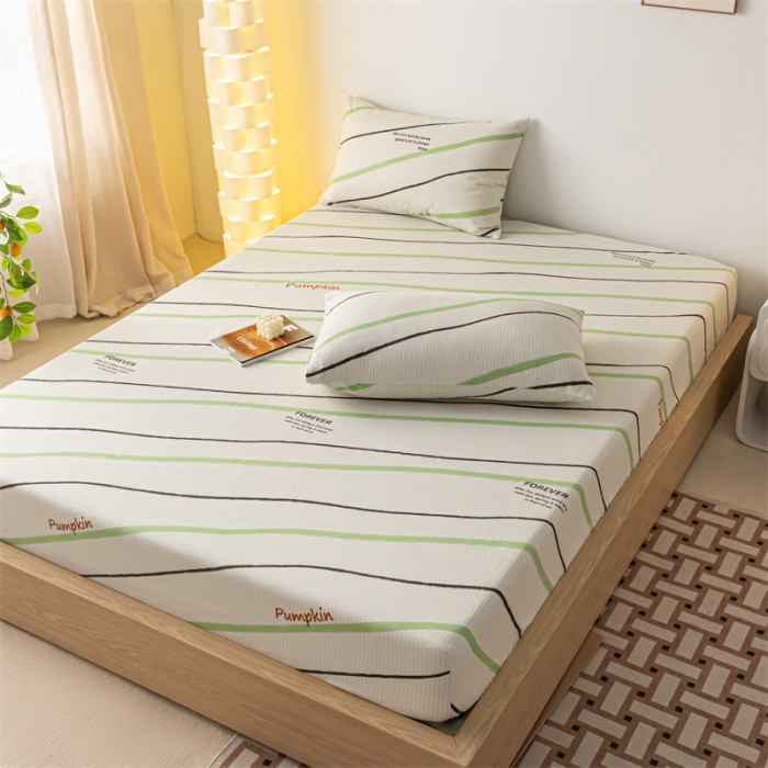 91家纺网 家纺一手货源 找家纺 蓝巢家纺 2023新款A类母婴级四季可用全棉老粗布单品系列单床笠 平流