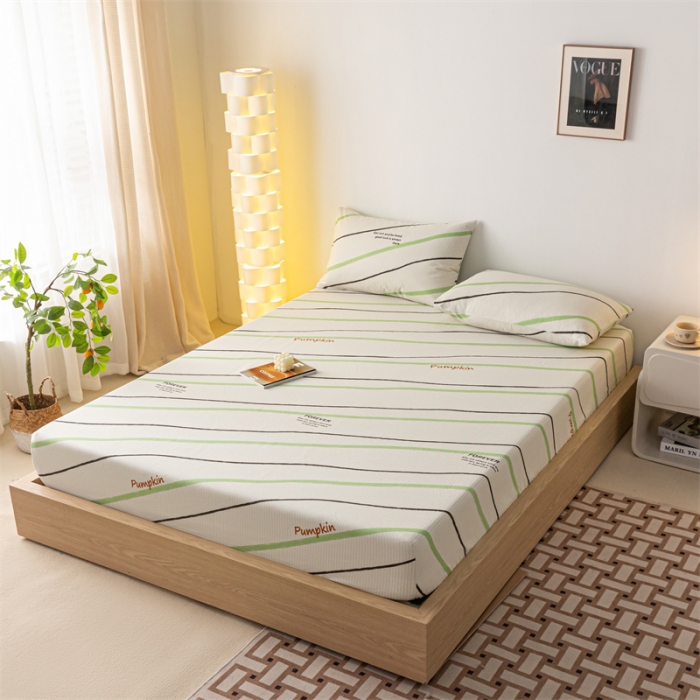 91家纺网 家纺一手货源 找家纺 蓝巢家纺 2023新款A类母婴级四季可用全棉老粗布单品系列单床笠 平流