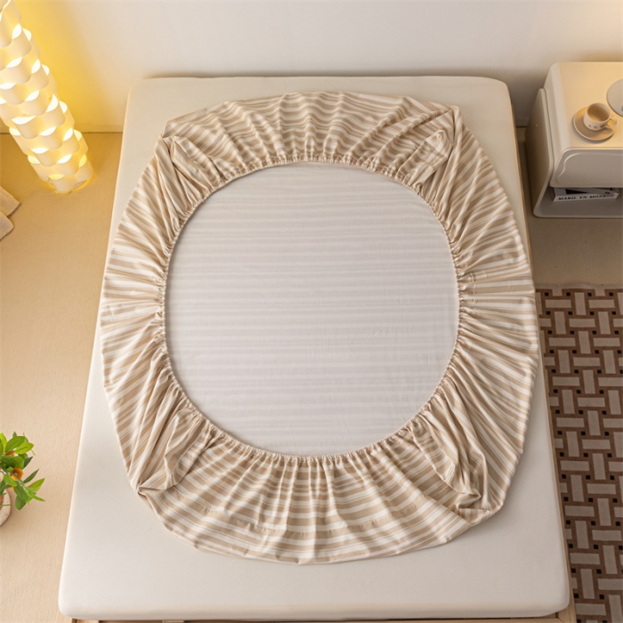 91家纺网 家纺一手货源 找家纺 蓝巢家纺 2023新款A类母婴级四季可用全棉老粗布单品系列单床笠 素采米