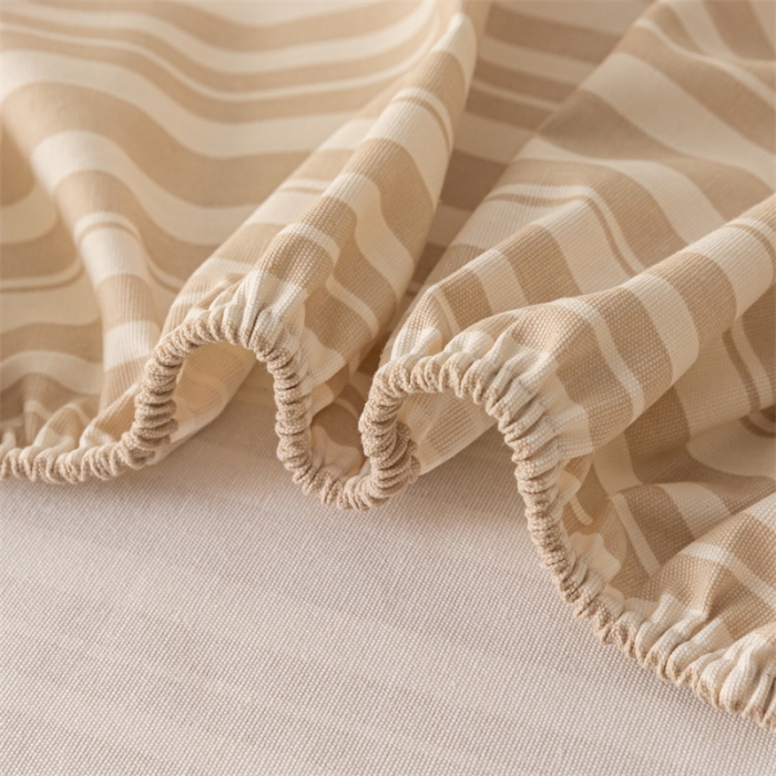 91家纺网 家纺一手货源 找家纺 蓝巢家纺 2023新款A类母婴级四季可用全棉老粗布单品系列单床笠 素采米