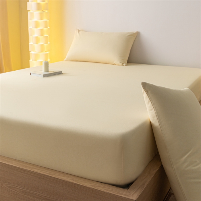 91家纺网 家纺一手货源 找家纺 蓝巢家纺 2023新款A类母婴级四季可用全棉老粗布单品系列单床笠 月白