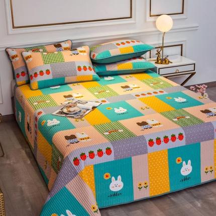 91家纺网 家纺一手货源 找家纺 （总）莎果 2024新款正面纯棉绗缝床盖