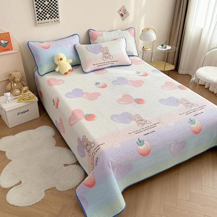 91家纺网 家纺一手货源 找家纺 （总）莎果 2024新款正面纯棉绗缝床盖