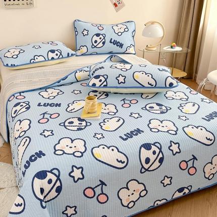 91家纺网 家纺一手货源 找家纺 （总）莎果 2024新款正面纯棉绗缝床盖