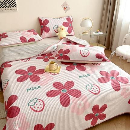 91家纺网 家纺一手货源 找家纺 （总）莎果 2024新款正面纯棉绗缝床盖