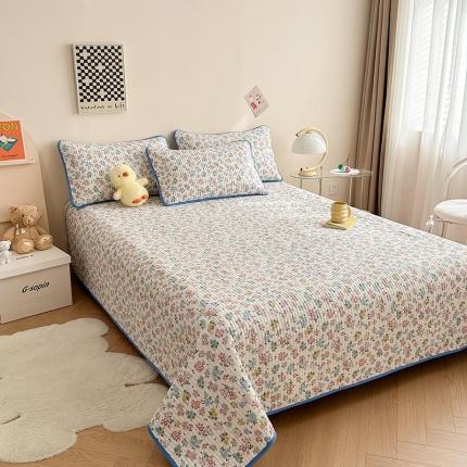 91家纺网 家纺一手货源 找家纺 （总）莎果 2024新款正面纯棉绗缝床盖