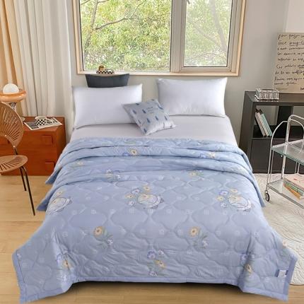 91家纺网 家纺一手货源 找家纺 好欣怡家纺 2024新款海藻棉夏被夏凉被 花朵