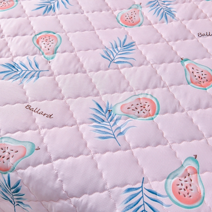 91家纺网 家纺一手货源 找家纺 被多多被业 2023新款水洗棉印花夏凉被空调被 芭蕉-粉