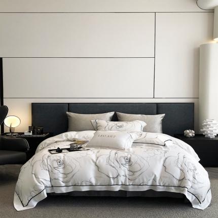 涞澳 2023新款 天丝印花四件套 暗香