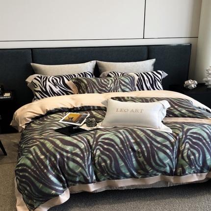 涞澳 2023新款 天丝印花四件套 魅影-绿