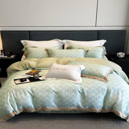 涞澳 2023新款 天丝印花四件套 迷迭-绿