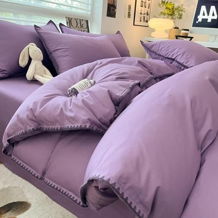 91家纺网 家纺一手货源 找家纺 （总）莱登卡奴  2023新款全棉13374贝壳绣系列四件套