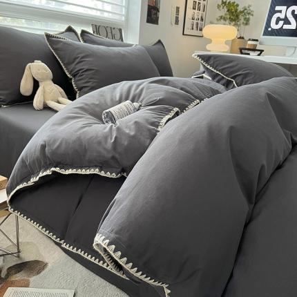 91家纺网 家纺一手货源 找家纺 （总）莱登卡奴  2023新款全棉13374贝壳绣系列四件套