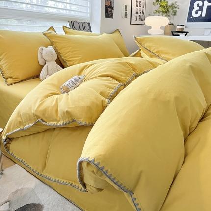 91家纺网 家纺一手货源 找家纺 （总）莱登卡奴  2023新款全棉13374贝壳绣系列四件套