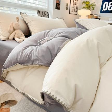 91家纺网 家纺一手货源 找家纺 （总）莱登卡奴  2023新款全棉13374贝壳绣系列四件套