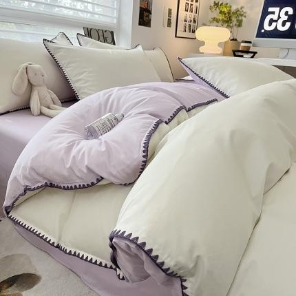 91家纺网 家纺一手货源 找家纺 （总）莱登卡奴  2023新款全棉13374贝壳绣系列四件套