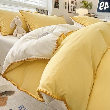 91家纺网 家纺一手货源 找家纺 （总）莱登卡奴  2023新款全棉13374贝壳绣系列四件套