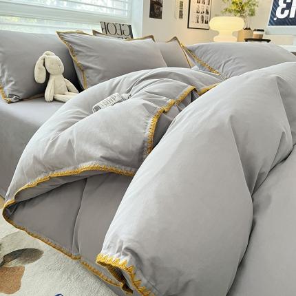 91家纺网 家纺一手货源 找家纺 （总）莱登卡奴  2023新款全棉13374贝壳绣系列四件套