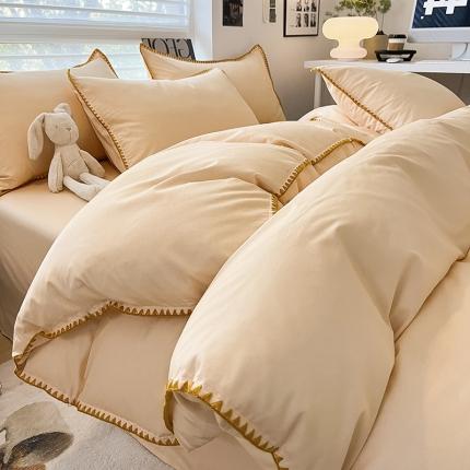 91家纺网 家纺一手货源 找家纺 （总）莱登卡奴  2023新款全棉13374贝壳绣系列四件套