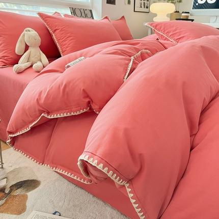 91家纺网 家纺一手货源 找家纺 （总）莱登卡奴  2023新款全棉13374贝壳绣系列四件套