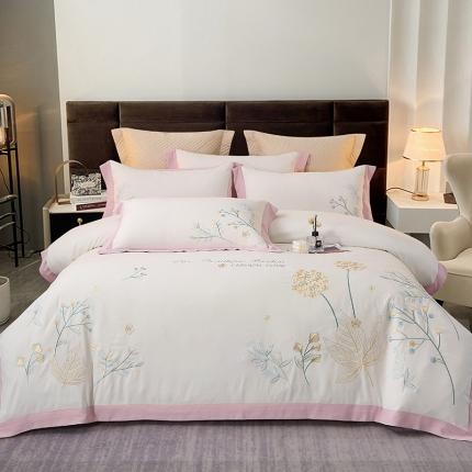 91家纺网 家纺一手货源 找家纺 （总）悦织语2024新款刺绣直播爆款高端锦棉四件套