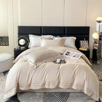 91家纺网 家纺一手货源 找家纺 （总）安妮 2023新款全棉刺绣四件套邂逅系列