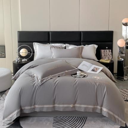 91家纺网 家纺一手货源 找家纺 （总）安妮 2023新款全棉刺绣四件套邂逅系列