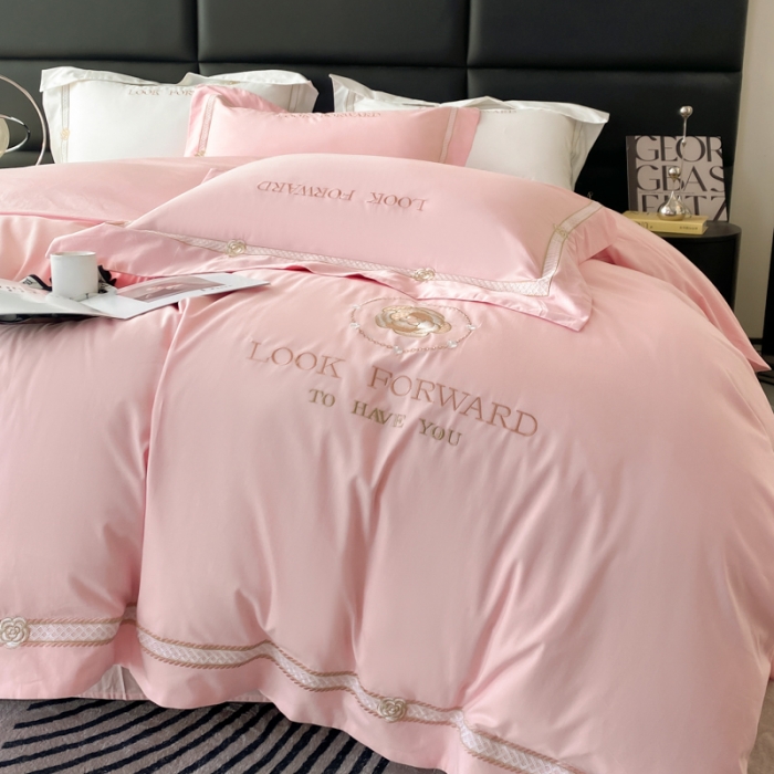 91家纺网 家纺一手货源 找家纺 （总）安妮 2023新款全棉刺绣四件套邂逅系列