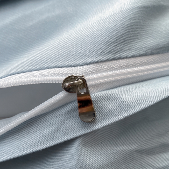 91家纺网 家纺一手货源 找家纺 安妮 2023新款全棉刺绣四件套邂逅系列 梵星蓝